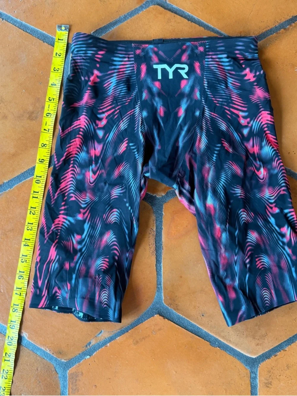 TYR Men's Venzo Genesis High Waist Jammer Swimsuit Tech Suit Red Size 27 - Picture 6 of 6